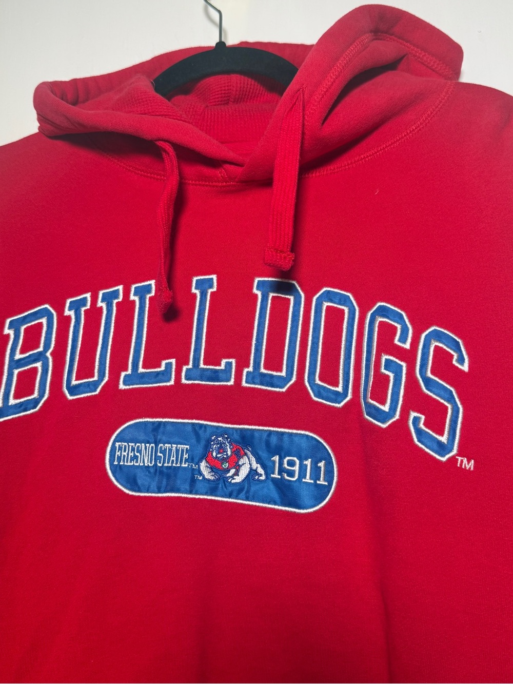 Campus Drive Fresno State Bulldogs Red Hoodie - Collegiate Pullover Small